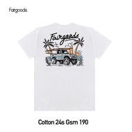 Men's Tshirt 100%Cotton T-Shirt - At The Beach - White 0E7e