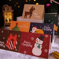 6 Pcs Cartoon Merry Christmas Greeting Cards with Envelope New Year Gift Cards