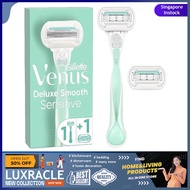 [sgstock] VENUS Gillette VENUS Deluxe Smooth Sensitive Women'S Razor Handle + 2 Refills, 2 count