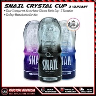Snail Crystal Cup Premium - 3 Variant Clear Transparent Bening Alat Bantu Toys Pria Bisa Di Cuci Jel