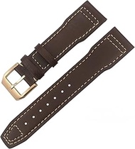 Leather Watchband 20mm 21mm 22mm for IWC IW3777 IW3270 Mark 18 Big Pilot’s Watch Strap Brown Soft Cowhide Bracelets