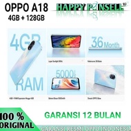 Oppo A18 Ram 4/128 Gb | Oppo A 18 4/128Gb Garansi Resmi Oppo Terbaru