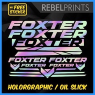 ❈ ✆ FOXTER Holographic / Oil Slick Bike Vinyl Sticker Decal for Mountain Bike and Road Bike and Fix