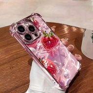 Cute Strawberry Love Bow Cherry Cover For Motorola Edge 70 60 50 Fusion 5G G77 G06 G60 G24 Edge 50 S