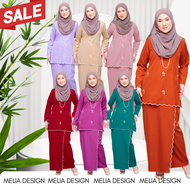 By Melia Design Baju Hot Raya 2024 Kurung laura kedah Sulam biku cotton Murah perempuan Sedondon Mak