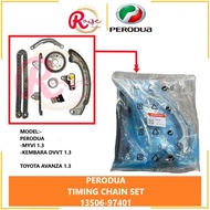 100% ORIGINAL PERODUA TIMING CHAIN KIT SET - PERODUA MYVI 1.3 1.5 / ALZA/KEMBARA DVVT 1.3/AVANZA  13506-97401