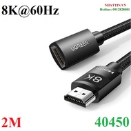 Ugreen 40450 2M Long Negative And Positive HDMI 2.1 Extension Cable Supports 60Hz