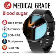 USAMS Non-Invasive Blood Glucose Fashion Smart Watch Blood Pressure And Heart Rate Measurement Watch Body Temperature Sport Smartwatch
