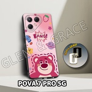 G37 - Latest tecno pova 7 pro 5G Softcase - fashion case - girl's motif - Flexible rubber material a