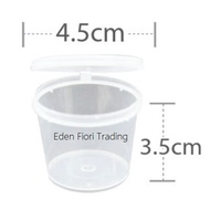 [100pcs±] 1oz/2oz/3oz/4oz Round Plastic Container Hinged Lid / Disposable Deli Container [25ml/50ml/