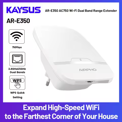 KAYSUS AC750 WiFi Repeater 750Mbps Wireless WiFi Extender Amplifier 2.4G/5GHz Dual Band WPS Signal B