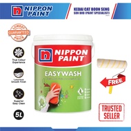 Nippon Paint  Easy Wash White 1L Indoor Water Based Wall Paint cat dinding interior