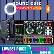 Sound Card F999 Mini Mixer Audio Podcast Microphone Audio Intereface Soundcard Noise Cancelling With