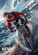 Agenda Scolaire 2025-2026: Vélo Enduro | Organisateur et Planificateur Journalier | 2 Jours Par Page