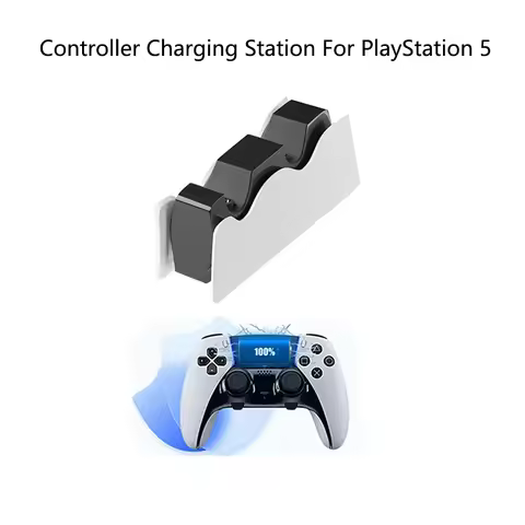 Dual Controller Charging Stand Holder for PS5 Controller Fast Charger Station for Playstation 5 Game