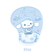 3D Mouse Pad Sanrio Silikon Lembut Anti Slip Kartun Motif Kuromi Melody Alas Bantalan Pergelangan Ta