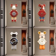 Bearbrick decor Unique Mirror Coated Mirror Wall Clock