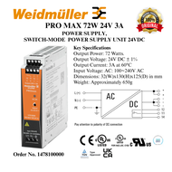 Weidmuller PRO Max Power Supply Switch Mode Power Supply Unit 24VDC