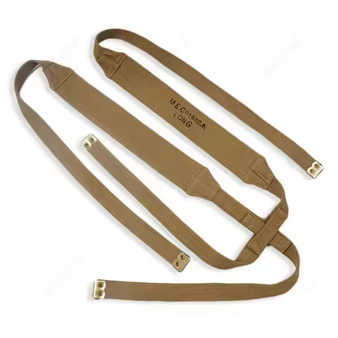 WWII WW2 UK BRITISH ARMY SOLDIER EQUIPMENT P37 X SUSPENDERS STRAP COTTON CANVAS collect REPRO