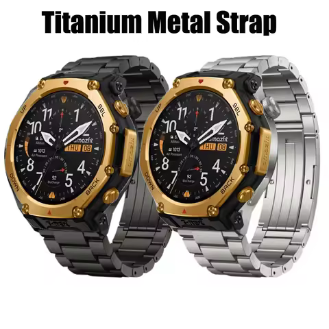Titanium Metal Strap for Amazfit T-Rex 3 Pro Luxury Business Bracelet Wristband Link Bracelet for Hu