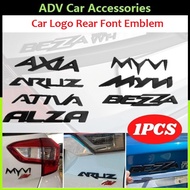 Car logo Matt Black Perodua Myvi Ativa Aruz Alza Bezza Axia Rear Font Emblem 1PCS