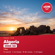Algeria Travel eSIM 100MB-1GB 7 Days Prepaid Data SIM