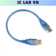 [2 Pieces]- USB male to male cable 30CM long Ic Lab VN