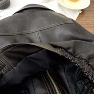 (QCCC) 2-layer soft smooth leather bomberJacket for kids - AK072