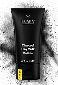 Lumin - Charcoal Clay Mask - Skin Care for Men - Prevent Blackheads, Shrink Pore Appearance, Minimiz