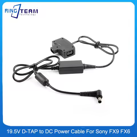 V-Mount D-tap to DC 6.0*4.0mm Male Barrel Power Cable for Sony PXW-FX9 FX6 6K Camera Regulated 19.5V