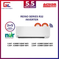 【5 Star Energy Saving】Acson Air Conditioner Reino Series R32 Inverter (4 & 5 Star) Built-In Wifi