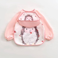 Children's Gown Spring, Autumn and Winter Thin Baby Waterproof Flip Pocket Bib Eating Clothes Kinder