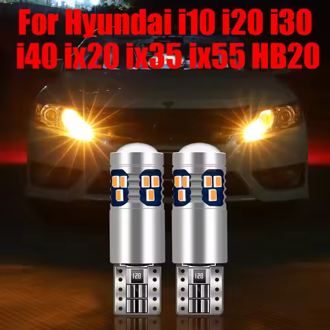 For Hyundai i10 i20 i30 i40 ix20 ix35 ix55 HB20 2pcs T10 LED Bulbs Car Clearance Lights Parking Lamp