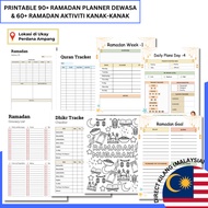 Almuallim PRINTABLE  Ramadan Planner Aktiviti Ramadhan Tracker Fasting Bulan Puasa Activity PDF PRIN
