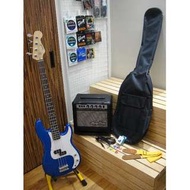 Comet 超值電貝斯 PB01 + 全配件套裝組 + 20瓦音箱 + 貝斯調音器 + Pick + 琴布 + 導線 + BASS袋