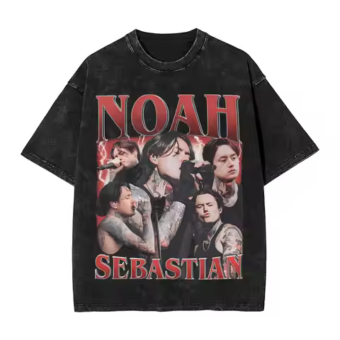 Noah Sebastian The Dark Melody T-Shirts for Men Funny Pure Cotton Tee Shirt Round Collar Short Sleev