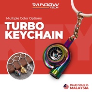 RBTECH TurboCharge™ Metal Keychain Turbo Keychain Turbocharger Automotive Enthusiast Accessory