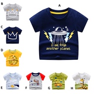 【DL】T-shirt Baby Boy Baju Budak Lelaki murah 2-12Y T shirt kanak kanak lelaki Baju Kurung Cotton Kids Shirt Unisex Kids clothes