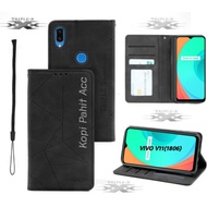 Case Vivo V11 Vivo 1806 Flip Cover Wallet Sarung Hp Casing Dompet Flip Magnet