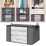 WITTE Foldable Storage Box, Dustproof Transparent Window Clothes Storage Bins, Sundries Organizer No