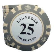 【SG Supplier】Las Vegas ABS $25 Poker Chip 14g Clay inlaid w iron Poker Chip Mahjong/Poker Chips Texa