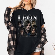 Leon S. Kennedy Shirt,  9 Requiem Tee, Horror Game Cotton Black Graphic 12 Style