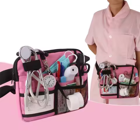 Nurse Fanny Pack Multi Pocket Waist Organizer Belt with Adjustable Waist Strap Nurse Waist Pouch Org