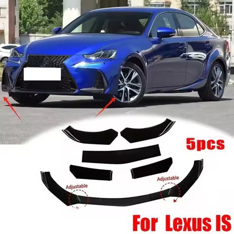5Pcs ABS Material Universal Car Front Bumper Separator Bumper Lip Body Kit Duck Lip Separator For Le
