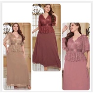fashion vintage women’s maxi dress ninang dress