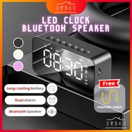 LED Digital Clock Speaker Table Clock Bluetooth Speaker Desk Clock Digital Alarm Clock Speaker Jam Meja Digital 时钟 闹钟