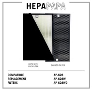 Whirlpool AP-628W Compatible HEPA, Carbon & Pre-Filters [Free Alcohol Swab] [SG Seller] [7 Days Retu