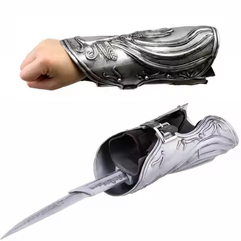 Hidden Blade Brotherhood Ezio Auditore Gauntlet Replica Sleeves Swords Can the Ejection Cosplay Chri