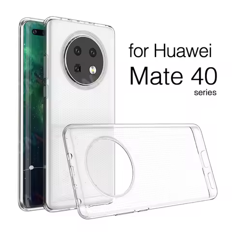 Ultrathin Transparent Phone Case for Huawei Mate 40 Pro Plus RS 5G Global Back Cover Clear Soft TPU 