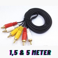 Cable 3 RCA to 3 RCA 1.5 Meter & 5 Meter Cable Cable AV Video Laserdisc 3-3